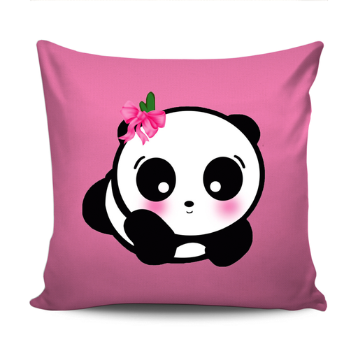 Home Decor Cushion With Pink Cute Panda Design exxab.com
