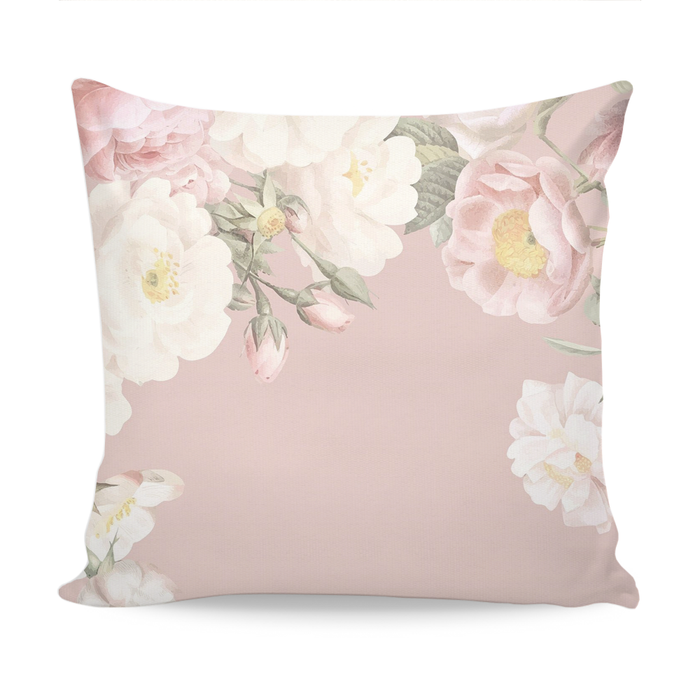 Home Decor Cushion With Pink Flowers Design exxab.com