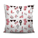 Home decoration cushion with pink makeup cartoon pattern - exxab.com