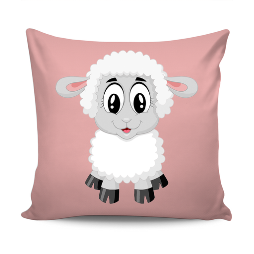 Home Decor Cushion With Cute Pink Sheep Design exxab.com