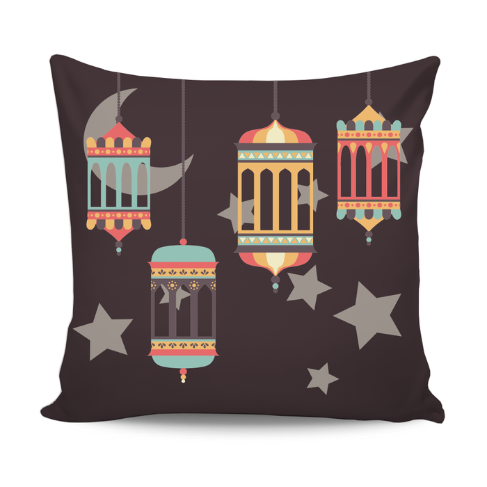 Ramadan Lantern & Moon Decoration Cushion Cover