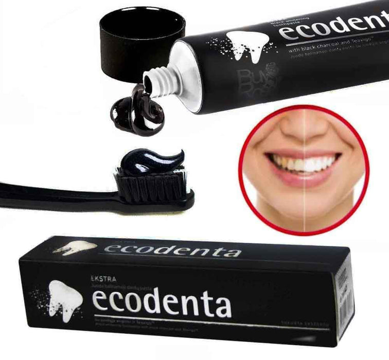 ECODENTA Black Whitening Toothpaste, 100ml exxab.com