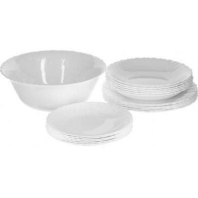 Arcopal Feston White Dinnerware Set 19 Pieces