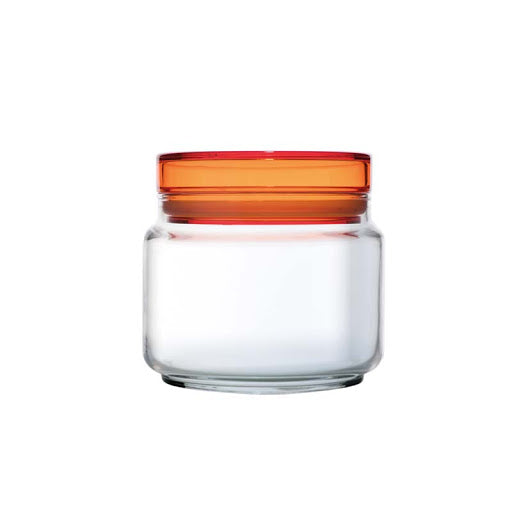 Luminarc Storage Glass Jar Orange Lid - exxab.com