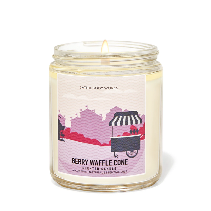 Bath & Body Works Berry Waffle Cone Single Scented Candle