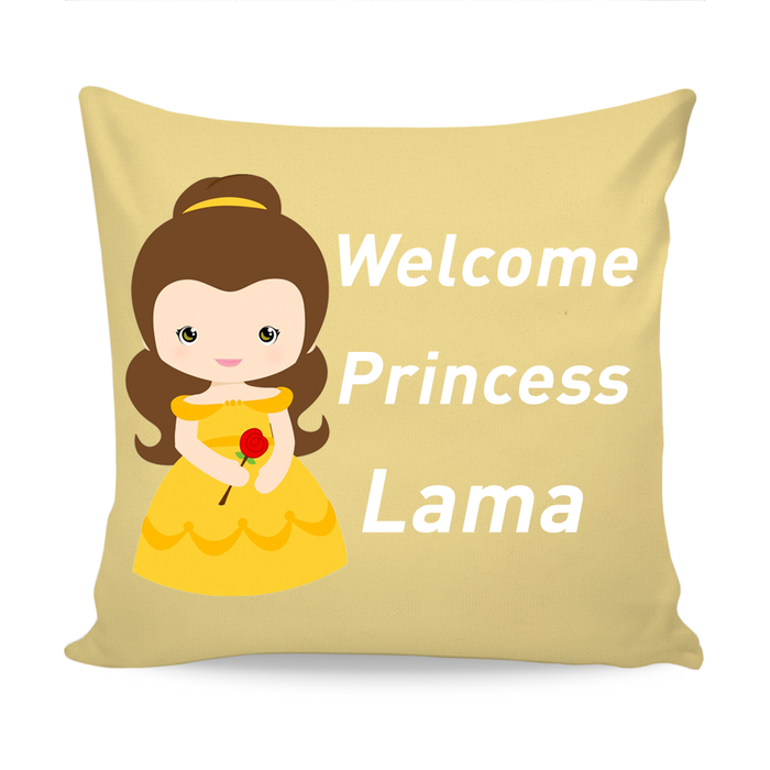 Welcome Princess Yellow Modern Design Cushion exxab.com
