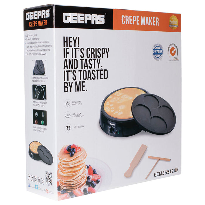 Geepas GCM36512UK Non-Stick Crepe Maker 1200 Watt - exxab.com